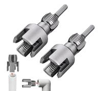 2X Outil De Filetage De Tuyau Interne Et Externe Intégré, Kit D'enfile-Tuyau en PVC Amélioré, Ensemble D'enfile-Tubes en PVC, 3/4" pour Perceuse Électrique, Filetage De Coupe, Réparation