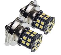 2X P26S lumière blanche puissante universelle Moto phare LED ampoule Moto Scooter Moto cyclomoteur 4.2W 30SMD 6V 12V 24V phare (Color : 12V DC, Size : P26S)