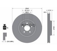 2x PAGID Disque De Frein Intérieur Ventilé Ø345mm Pour Audi A6 Avant 4G5 C7 4GD