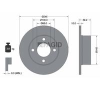 2x PAGID Disque De Frein Plein Ø245mm Pour Audi 80 8C B4 89 89Q Cabriolet