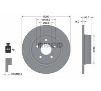 2x PAGID Disque De Frein Plein Ø280mm Pour Ford Kuga II DM2 C-Max DXA/CB7