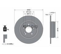 2x PAGID Disque De Frein Plein Ø300mm Pour Mercedes-Benz T