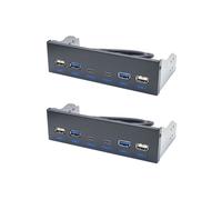2X Painel Frontal USB 3.0 para Desktop Compartimento de Unidade CD-ROM 5,25 Polegadas USB3.0/3.2 19 Pinos USB2.0 9 2x Tipo C+2x USB3.0+2xUSB2.0