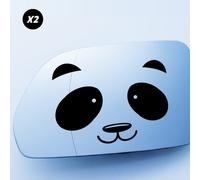 2X Panda Smily Face Rearview Mirror Sticker Decal Stickers Pet Art Laptop