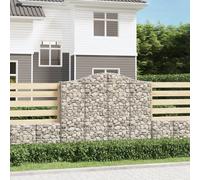 2x Paniers à Gabions Arqués 200x30x160/180 cm Fer Galvanisé Cages vidaXL