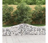 Vidaxl Paniers À Gabions Arqués 11 Pcs 200x50x60/80 Cm Fer Galvanisé