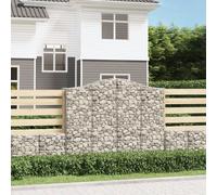 2x Paniers à Gabions Arqués 200x30x180/200 cm Fer Galvanisé Cages vidaXL