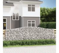 2x Paniers à Gabions Arqués 400x30x120/140 cm Fer Galvanisé Cages vidaXL
