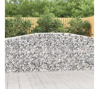 2x Paniers à Gabions Arqués 400x50x100/120 cm Fer Galvanisé Cages vidaXL