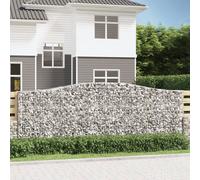 2x Paniers à Gabions Arqués 400x50x140/160 cm Fer Galvanisé Cages vidaXL