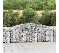 2x Paniers à Gabions Arqués 400x50x80/100 cm Fer Galvanisé Cages Jardin vidaXL