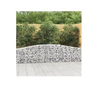 2x Paniers à Gabions Arqués Cages à Gabions Arquées Murs de Gabion Barrières de Jardin Terrasse Extérieur 3145800