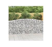 2x Paniers à Gabions Arqués Cages à Gabions Arquées Murs de Gabion Barrières de Jardin Terrasse Extérieur 3145956