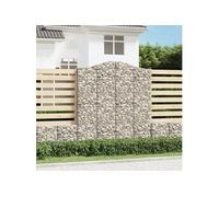2x Paniers à Gabions Arqués Cages à Gabions Arquées Murs de Gabion Barrières de Jardin Terrasse Extérieur 3145766