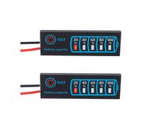 2X Panneau D'Affichage de Puissance LED Dc5-30V 12V 24V Indicateur de Puissance Batterie au Plomb-Acide au Lithium Affichage Général de la Puissance