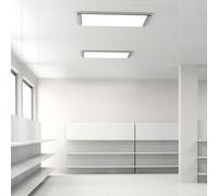2X Panneau Lumineux LED Carré Intégré Lumière Chaude