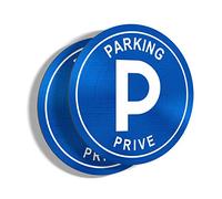 2X Panneaux rigides Parking privé pour Emplacement Parking - Application sur Poteau, Mur, Porte de Garage - Ultra résistant - Aluminium (Pas PVC) - 20 cm …