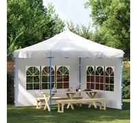 vidaXL 2x Paroi de Tente de Réception avec Fenêtre PE Blanc Tonelle Pavillon 45113