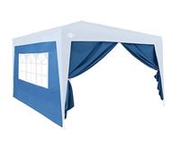 2X Parois latérales pour tonnelle Pop up pavillon fenêtre Hydrofuge 300x200cm Bleu Jardin été Mur côté tonnelle 6x3m fête