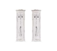 2x patère, portemanteau, vestiaire ouvert, 28x3,5x109cm, shabby, vintage, blanc