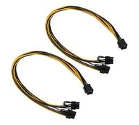 2X PCI-E PCI Express 6 Broches Vers Double Double 2 Ports 8 Broches (6 + 2 Broches) Adaptateur 20 cm