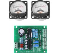2X Pcs Vu Mètre Enregistrement De Rétro-Éclairage Chaud + Ampli De Niveau Audio Avec Carte De Pilote, 2 X 500¿a Vu Mètre + 1 X Pilote Ac12V