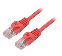 2X PCU6-10CC-0050-R Patch cord U/UTP 6 Line CCA PVC rot 1m 26AWG Adern: 8 1Stk.