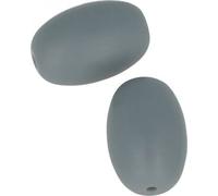 2X Perle Silicone Olive 14X20 mm Gris