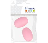 2X Perle Silicone Olive 14X20 mm Rose