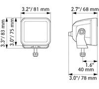 HELLA 1Fa 358 176-821 Led-Projecteur Longue Portée - Black Magic Cube Kit 3.2" - 12/24V