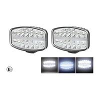 2x Phares Feux Longue Portée + Position Blanc LED 12V - 24V 80W pour Camion Scania DAF MAN E9