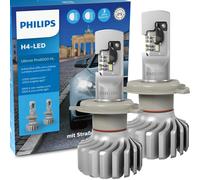 2x PHILIPS Conversion H4 en LED Ampoule feu de route 12V 18W 5800K P43t-38 Feu