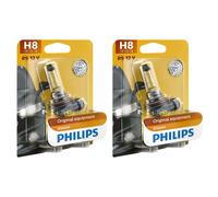 2X Philips Standard H8 Halogène 35W 12V Ampoules Auto
