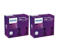 2X Philips VisionPlus DuoPack H7 Halogène Jusqu'à 60% De Lumière En Plus 55W 12V