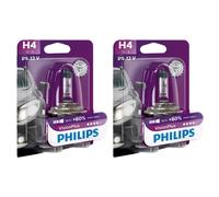 2x Philips VisionPlus H4 Halogène Jusqu'À 60% Plus de Lumière 60/55W 12V
