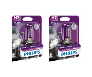 2x Philips VisionPlus H7 Halogène Jusqu'À 60% Plus de Lumière 55W 12V Lampes