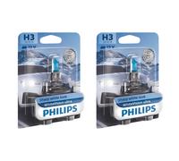 2X Philips WhiteVision Ultra H3 Halogène 55W 12V Ampoules Auto