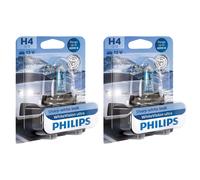 2X Philips WhiteVision Ultra H4 Halogène 60/55W 12V Ampoules Auto