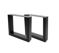 2x pied de table HWC-H33, pour table basse, banc, cadre de table, industriel 37x40cm noir