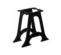 vidaXL 2x Pieds de Table Basse Support de Table de Canapé Base de Table d'Appoint Jambe de Table de Salon Intérieur 245430 Noir G