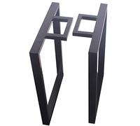 2x Pieds de Table,Pieds de Table CarréS en MéTal,Pieds de Table en Fer Bar,Surface D'Appui éLargie,Forte Portance,Antirouille,Pas de DéColoration/Noir / 40x72.5cm