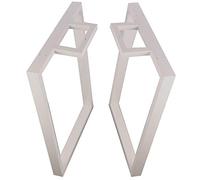 2x Pieds de Table,Pieds de Table CarréS en MéTal,Pieds de Table en Fer Bar,Surface D'Appui éLargie,Forte Portance,Antirouille,Pas de DéColoration/blanc / 60x72.5cm