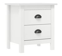 2x Pin Solide Tables de Chevet Gris Table de Nuit Armoire Rangement vidaXL