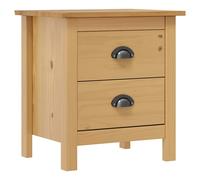 vidaXL Tables de chevet Hill 2 pcs Gris 46x35x49,5 cm Bois de pin