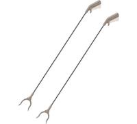 2x Pince de préhension extra longue pour déchets | Aide à la préhension 100 cm - Pince de préhension des déchets en inox et plastique pour les personnes âgées | Collecteur de déchets pratique | Pince