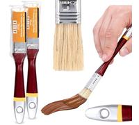 2X Pinceau 25 mm Plat pour Peinture Vernis et Lasure Haute Précision Robuste Durable Idéal pour Finitions Détaillées et Travaux de Qualité Professionnel