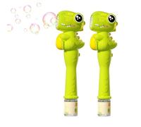 2x Pistolet A Bulle -Électrique Machine À Bulles Pour Enfant, Dinosaures Avec Lumières Et Solution D'Bulles 8,5x29,4 Cm Fabricant De Bulless Jouet Exterieur Enfant?Alimentée Par Piles DURABLE ET SUR ?