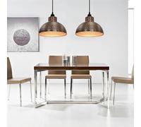 2x Plafonnier Semi-sphérique Couleur Cuivre Lumière Lampe Suspension vidaXL