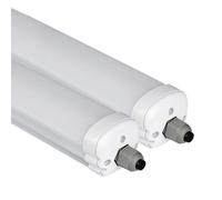 2x plafonniers à LED humides - lampe de pièce humide lumière sous-sol atelier garage blanc froid 4320lm 36 watts