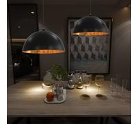 2x Plafonniers Semi-sphérique 50 cm Lampe Eclairage Salle à Manger vidaXL